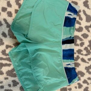lululemon athletica Green and Blue Athletic Shorts